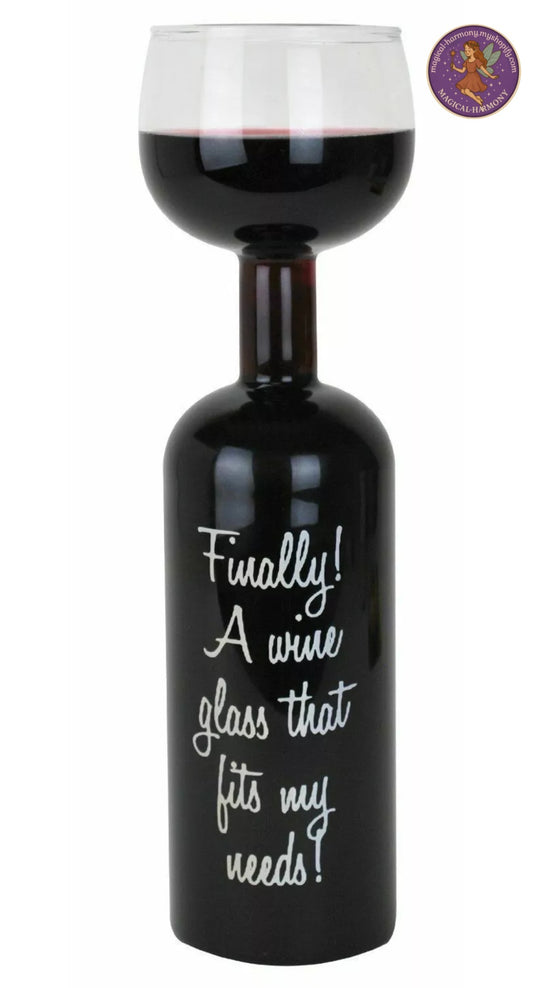 Ultimate Wine Bottle Glass Holds a Whole Bottle Drink 750ml.
