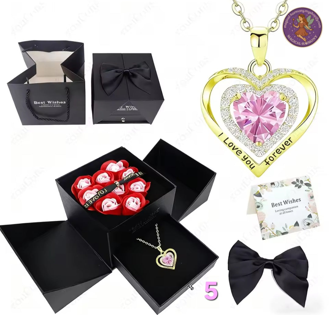 Heart Pendant Necklace Gift Sets.