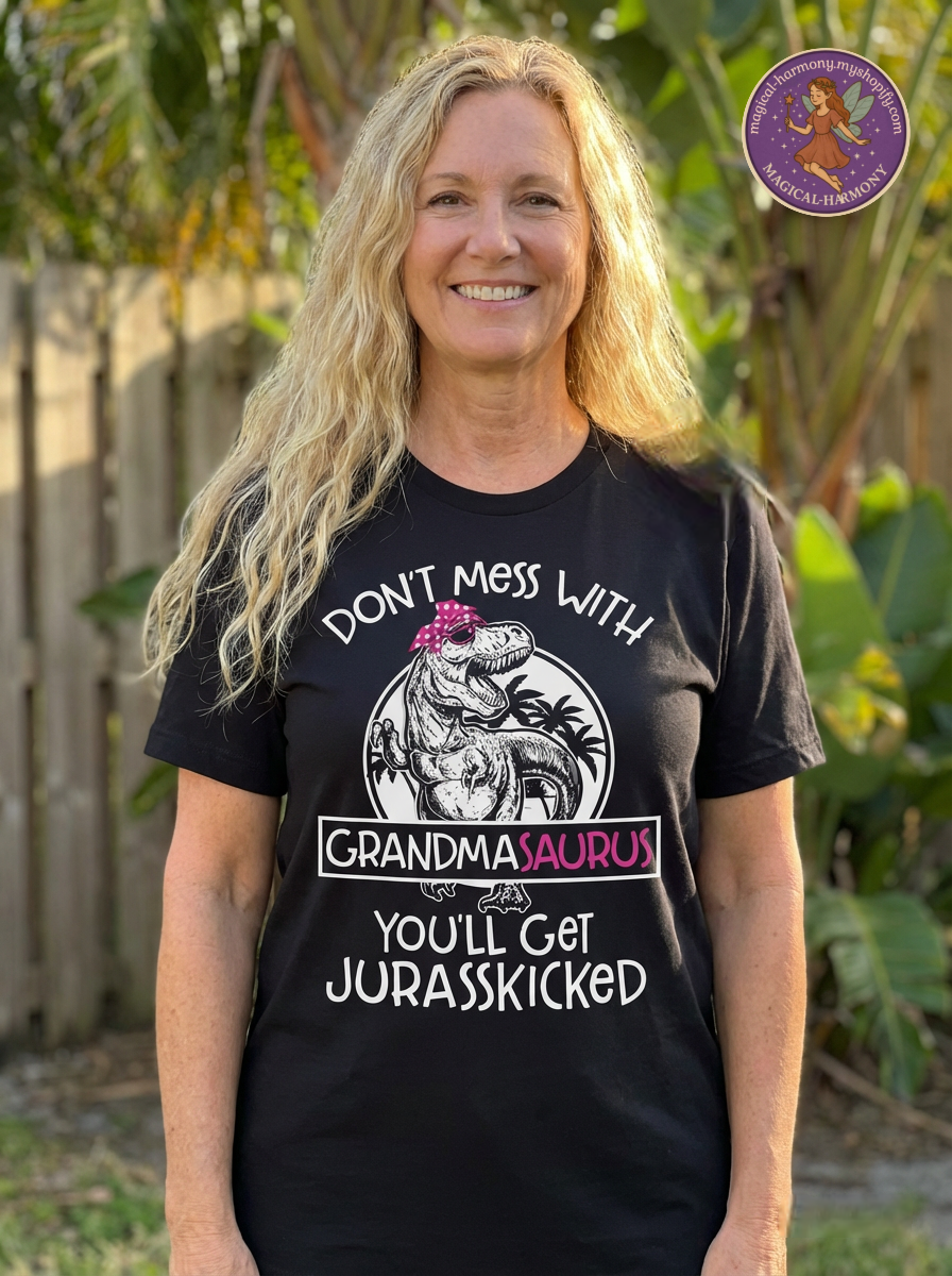Don’t Mess With Grandma” Dinosaur T-Shirt