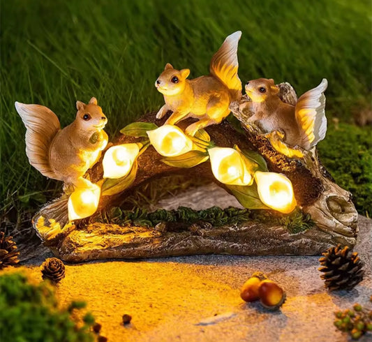 LED Solar Squirrel Light