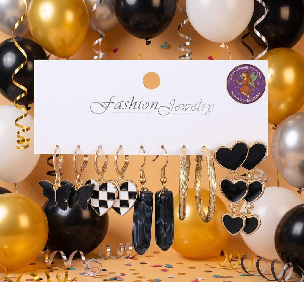 Y2K Butterfly Hoop Earring Set – 10 Pairs