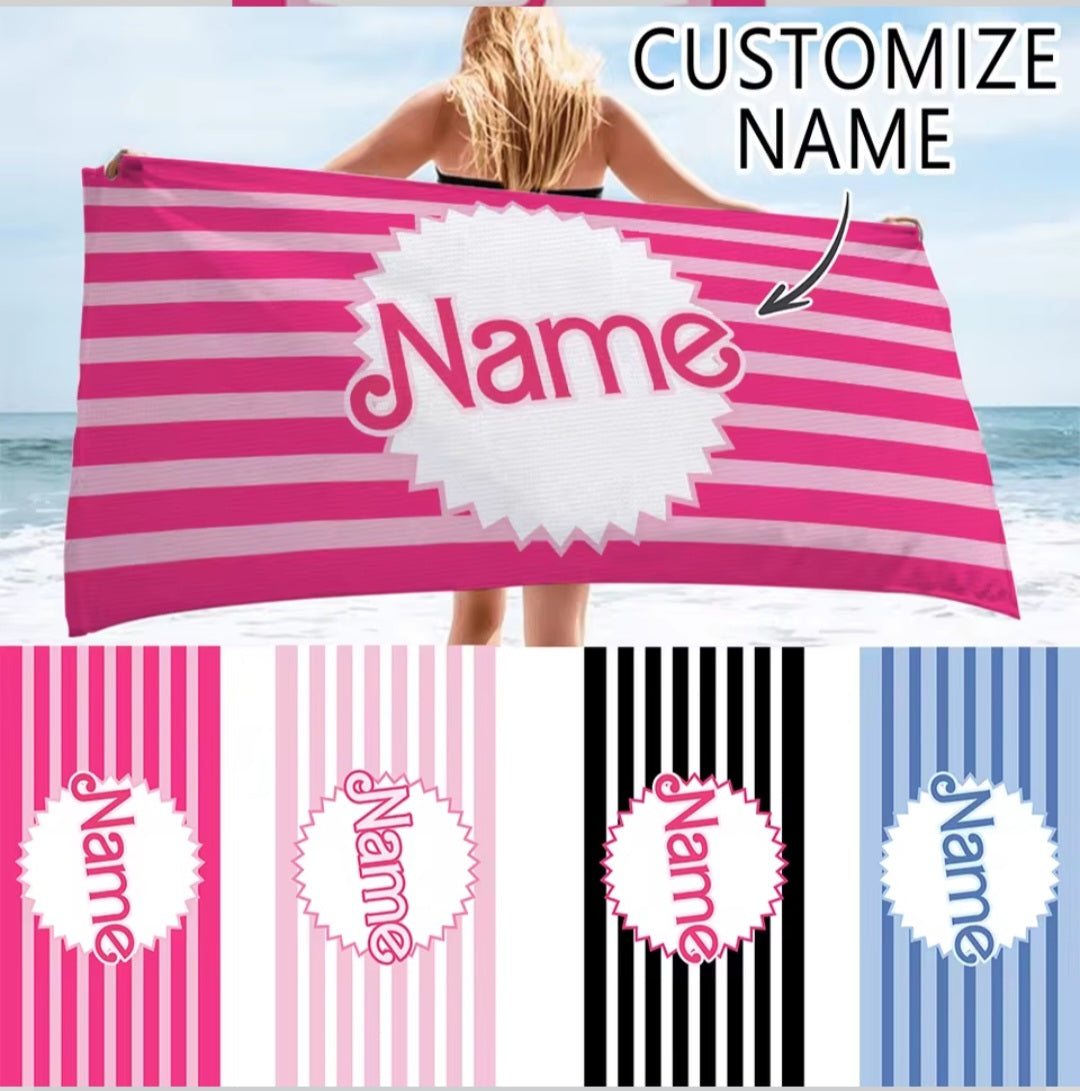 Large Personalised Beach Towel