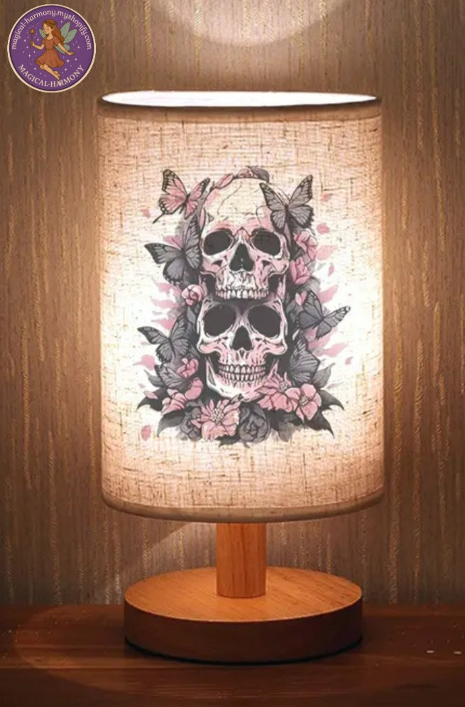 USB Skull And Rose Lamp