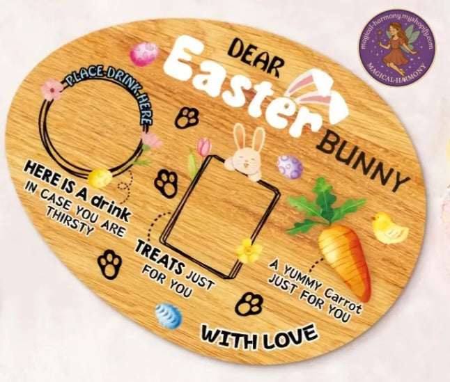 2D Easter Bunny Wooden Sign/Serving plate.