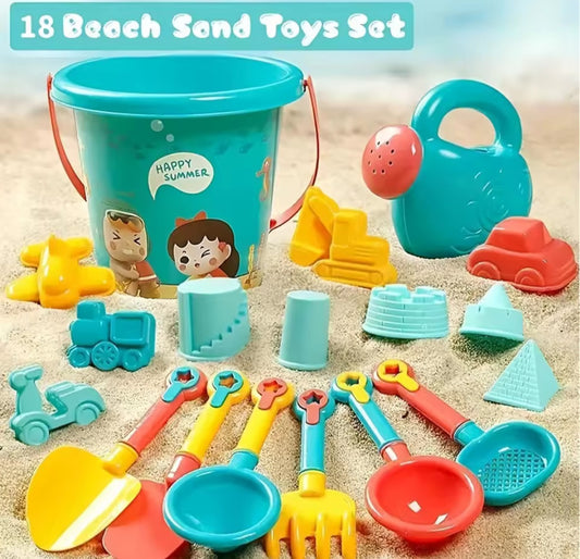 18 Piece Beach Sand Toy Set