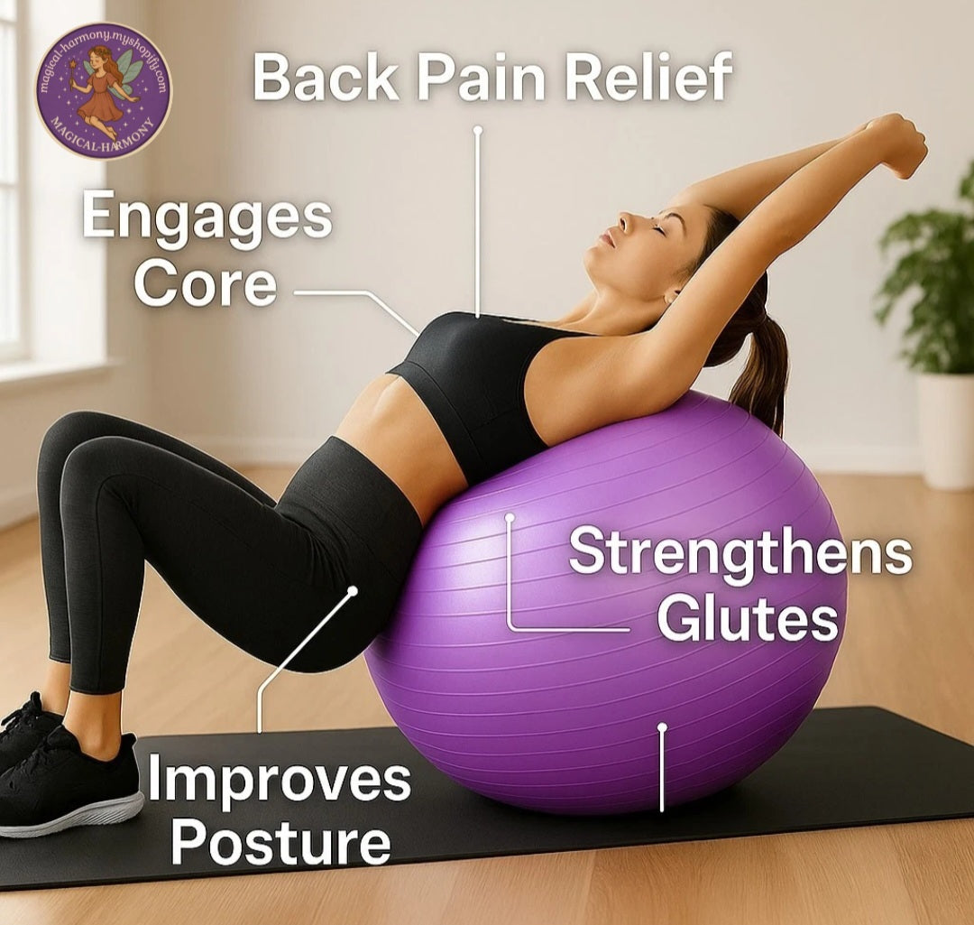 Exercise Gym Ball Swiss Pilates Yoga Core Training Pregnancy Birthing Anti-Burst