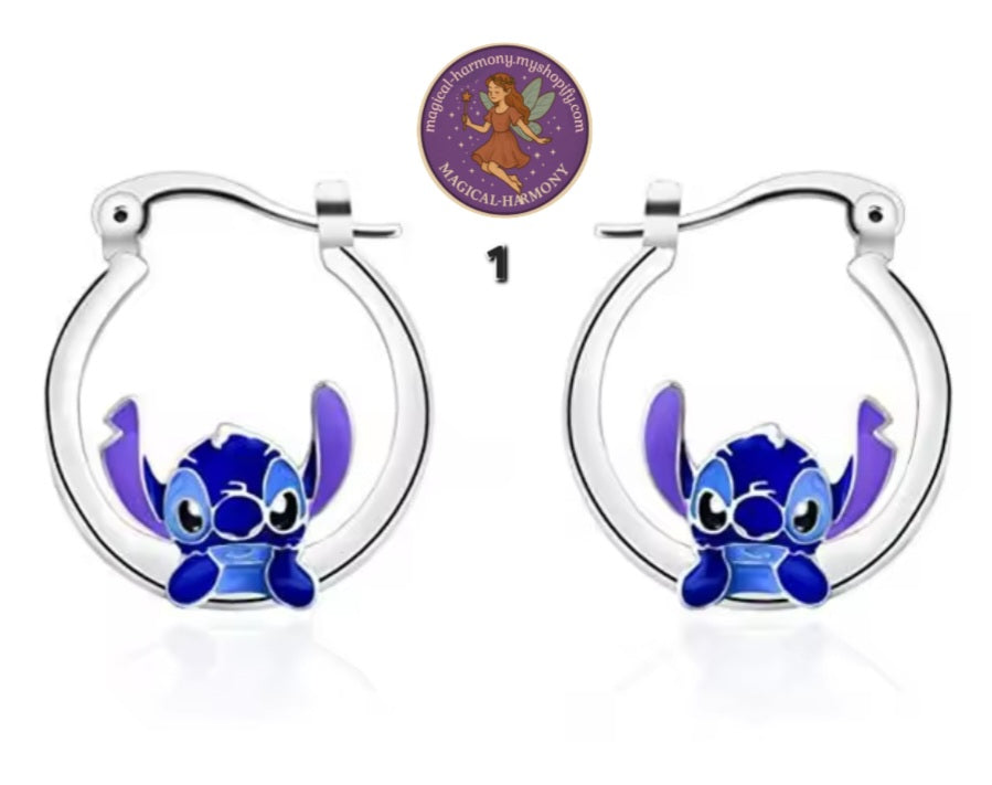 Metal Stitch Pendant Earrings