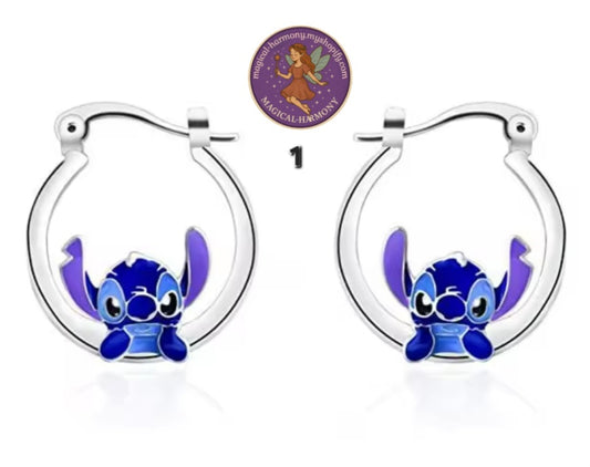 Metal Stitch Pendant Earrings