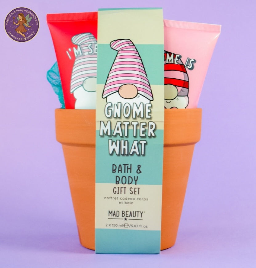 Gnome-themed Plant Pot Bath And Body Set