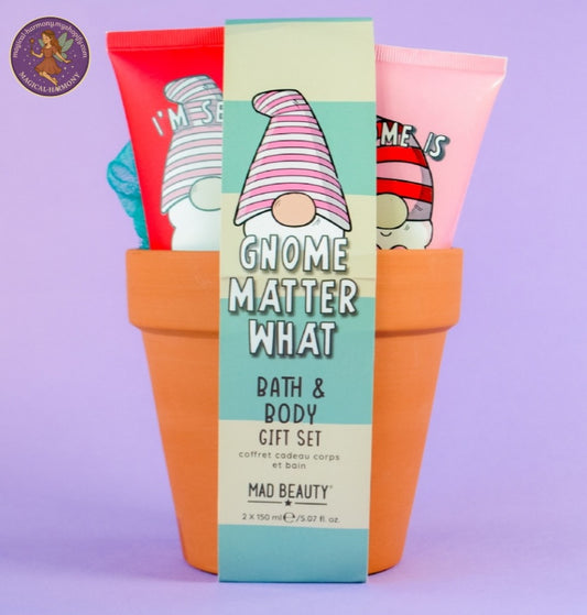 Gnome-themed Plant Pot Bath And Body Set