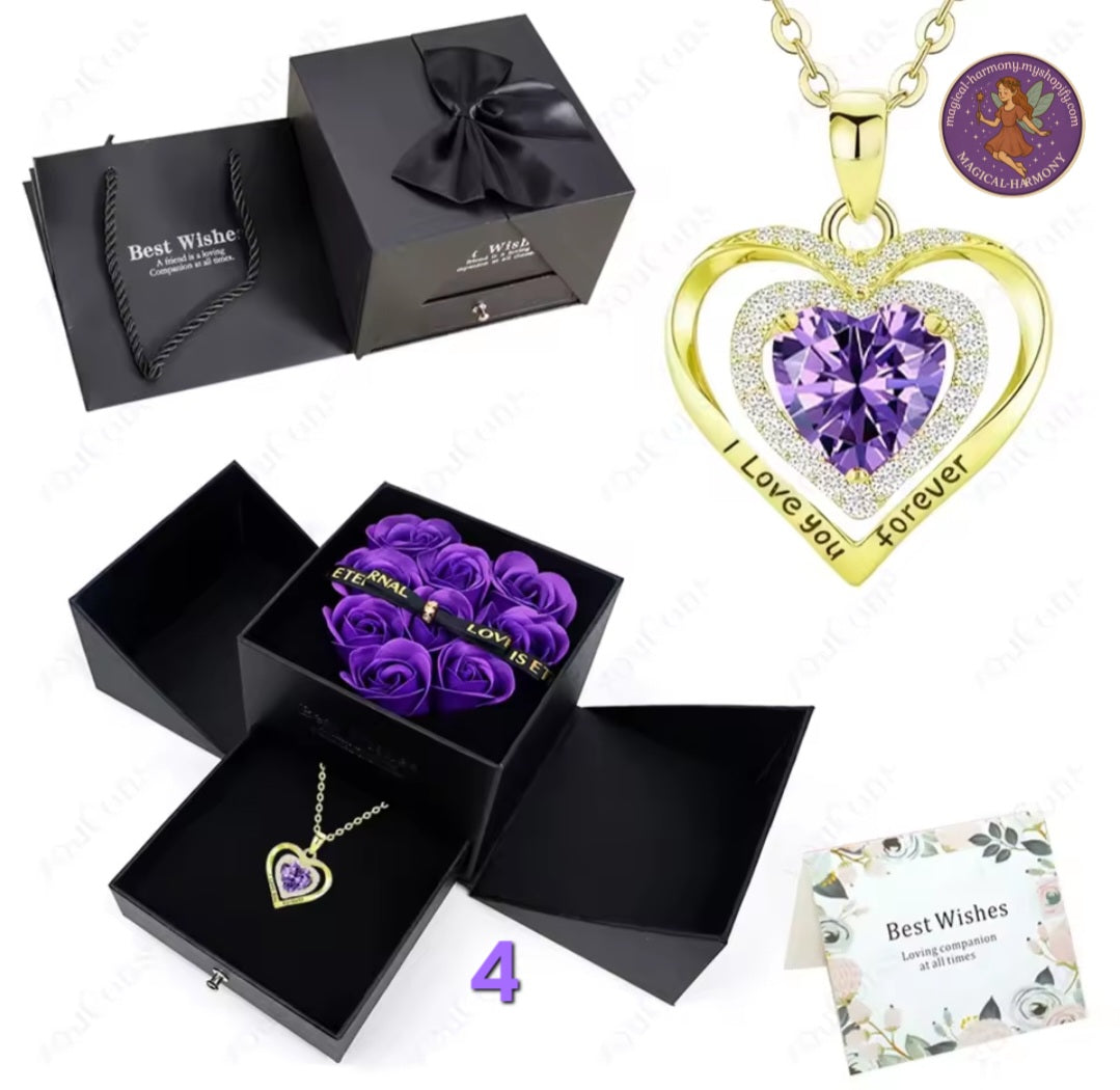 Heart Pendant Necklace Gift Sets.