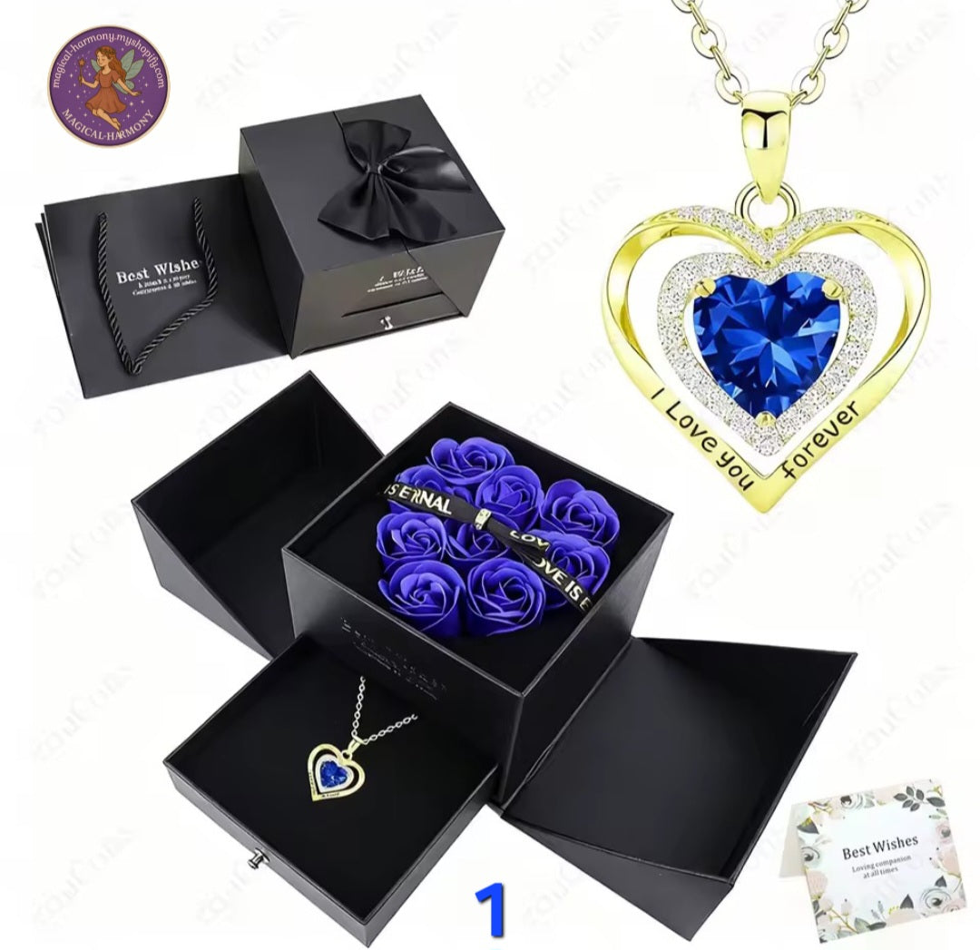 Heart Pendant Necklace Gift Sets.