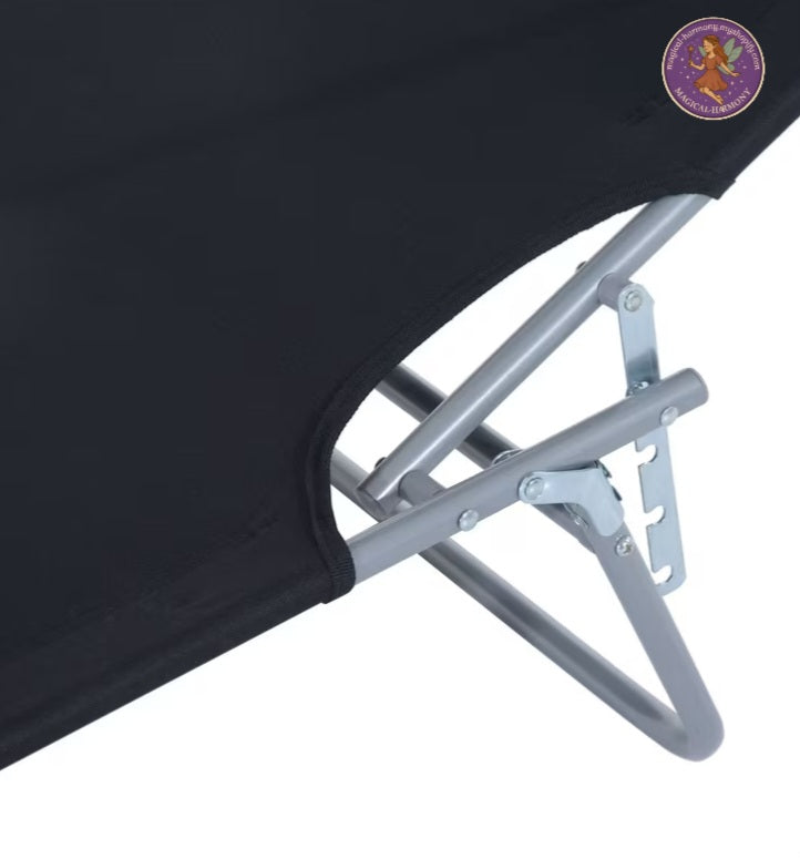 Folding Sun Lounger with Canopy